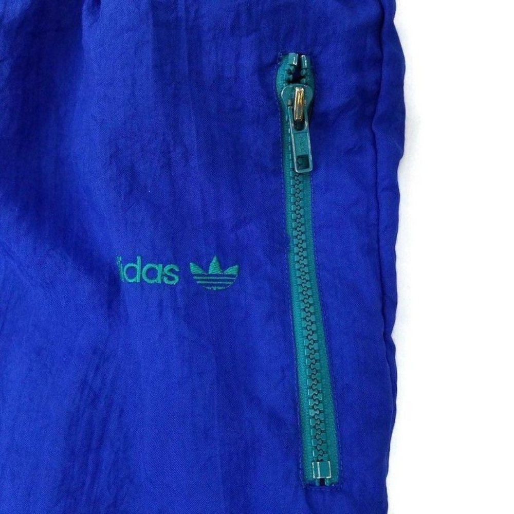 Adidas Nylon Track Pant XL Parachute Crinkle Streetwear Slouch Leg Vintage 90s - Picture 9 of 12